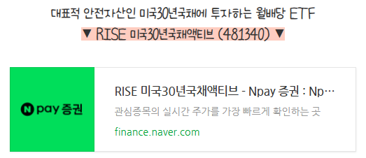 RISE 미국30년국채액티브 ETF